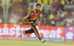 Indian cricketer Bhuvneshwar Kumar - a right-arm fast-medium bowler